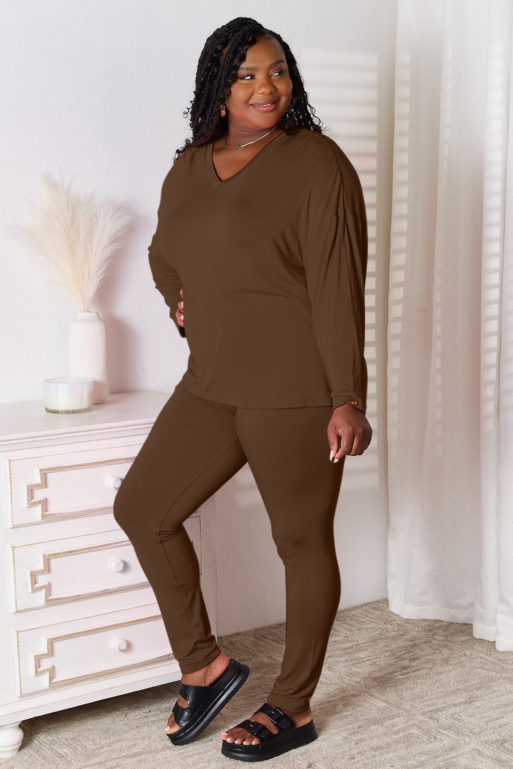 Lounge Long Sleeve Top and Pants Lounge Set