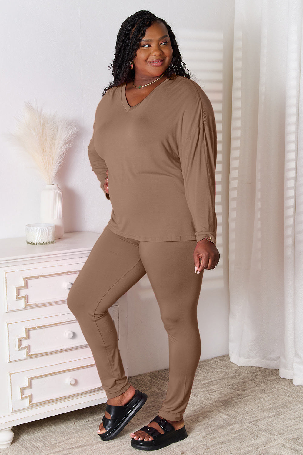 Lounge Long Sleeve Top and Pants Lounge Set