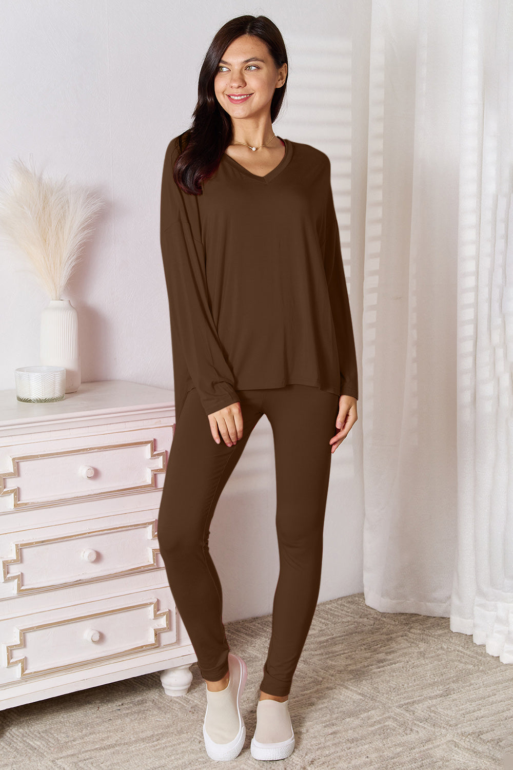 Lounge Long Sleeve Top and Pants Lounge Set