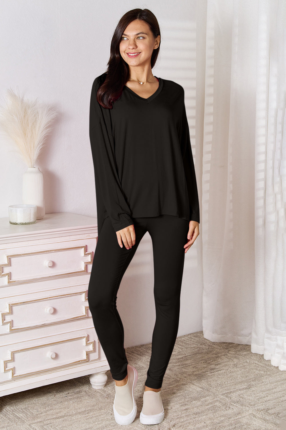 Lounge Long Sleeve Top and Pants Lounge Set