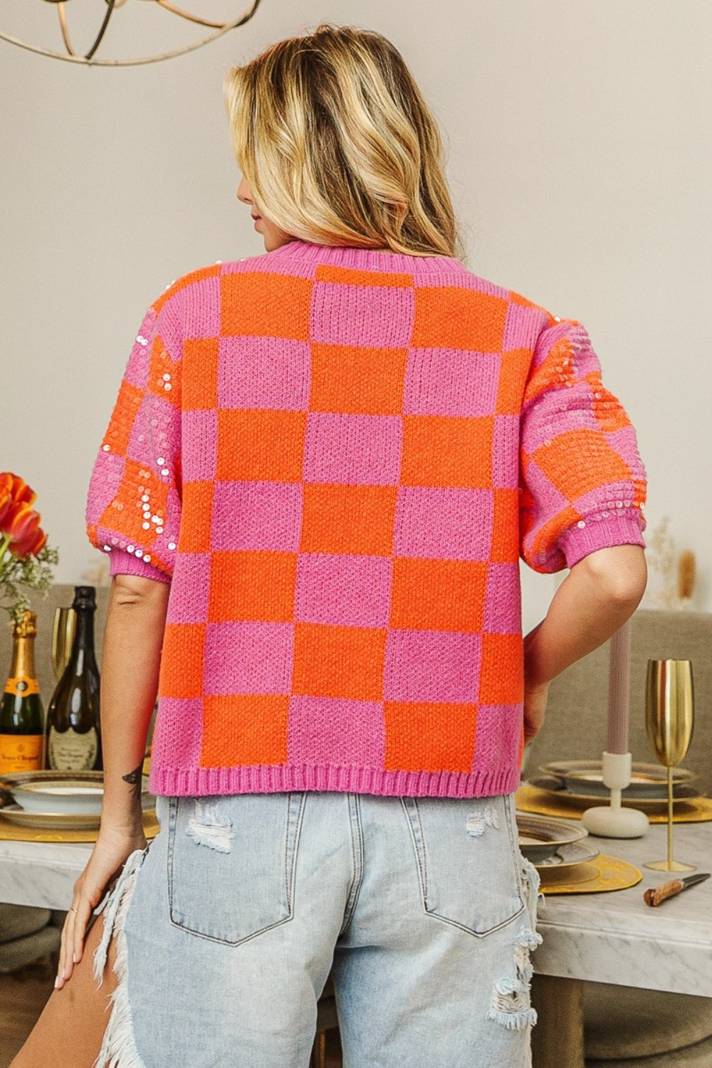 Luna Short Sleeve Sequin