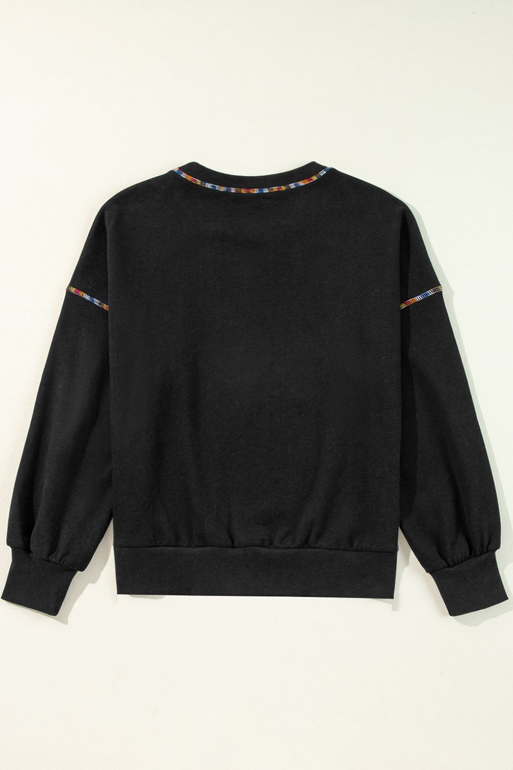 Heart Round Neck Long Sleeve Sweatshirt