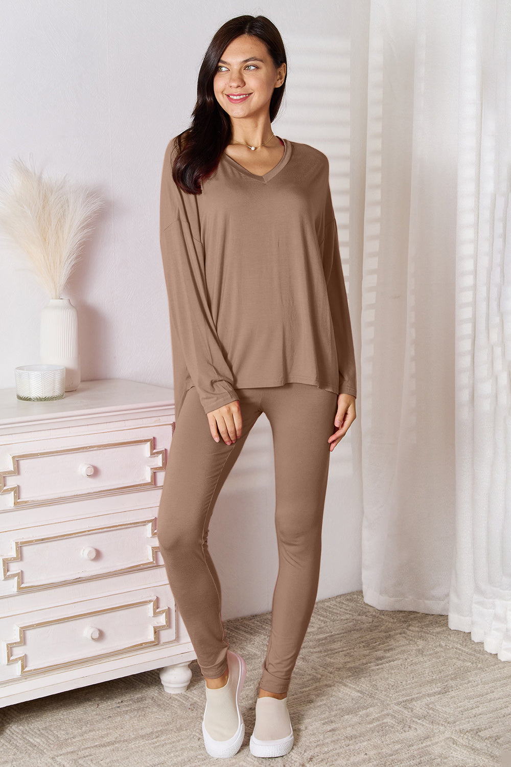 Lounge Long Sleeve Top and Pants Lounge Set