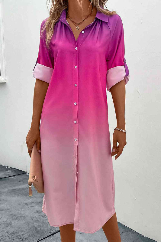 Victoria Long Sleeve Shirt Dress